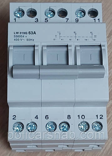 Перекидной модульный переключатель нагрузки 3P 63A 400V сеть-генератор ...