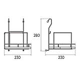 Кутова поличка на рейлінг Lemax мала, матовий чорний (YJ-G301 A BL), фото 2