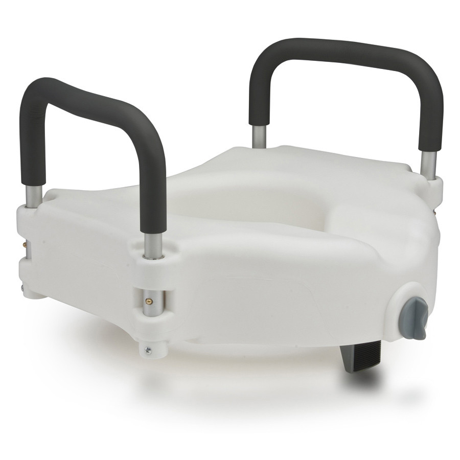 Насадка на унітаз, низька, 12 см, з поручнями SC7060B, фото 1