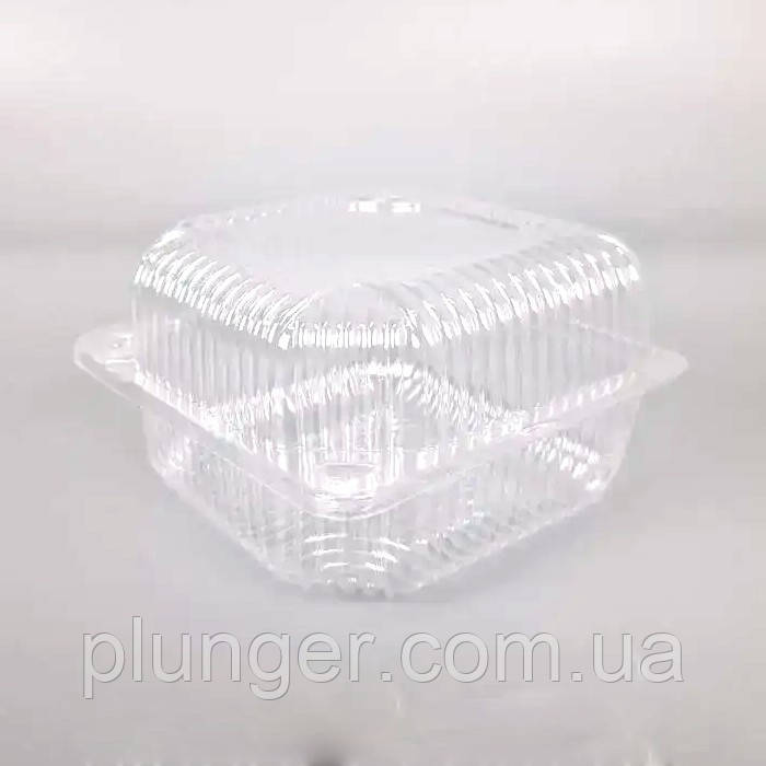 Контейнер пластиковий з відкидною кришкою 131*131*79, фото 1