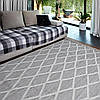 Безворсовий турецький килим AGRA ER21B white-l.grey, фото 2