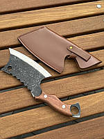 Кухонний ніж сокира сантоку з сталі Широгамі (Shirogami) 27.5 см