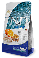 Сухий корм для котів Farmina N&D Low Grain Ocean 1,5кг тріска та апельсин