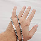 Срібна цепочка чоловіча товста лисячий хвіст (фокс). Масивний ланцюг срібло 925. Діаметр 6 мм. Довжина 60 см, фото 6