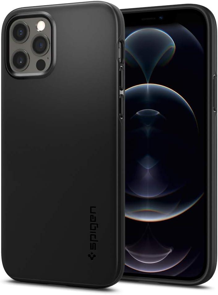 Чохол Spigen для iPhone 12 / iPhone 12 Pro - Thin Fit, Black (ACS01696)