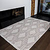 Безворсовий фактурний  турецький килим AGRA EK91A white/l.grey, фото 5