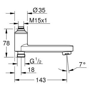 Вилив із перемикачем (13450000) Grohe Art. 13450000, фото 2
