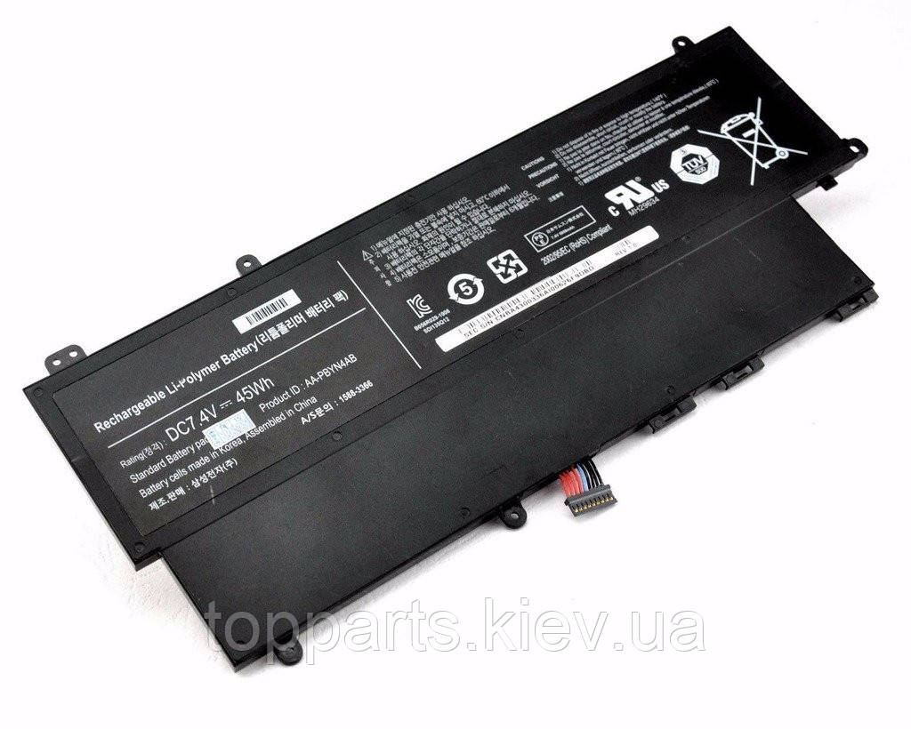 Батарея для ноутбука Samsung 530U3 AA-PLWN4AB, 52Wh (6890mAh), 4cell, 7.5V, Li-Pol, чорна, ОРИГІНАЛЬНА