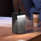 УМБ портативне зарядне Power Bank HOCO J123D 90000 mAh 3USB, Type-C, Lightning, QC, чорне, фото 6