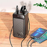 УМБ портативне зарядне Power Bank HOCO J123D 90000 mAh 3USB, Type-C, Lightning, QC, чорне, фото 7
