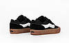 Кеди чоловічі Vans KNU Skool Black Brown Ванс Олд Скул Кну низькі унісекс чорно-білі замша, фото 7