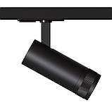 Трековий спотовий світильник Ø51 мм. PT012 (чор) 10W 4000К, фото 2