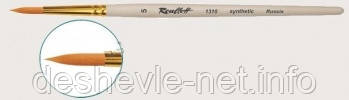 Синтетика кругла пензель жорсткий, для роботи з аквареллю та гуашшю,олія серія 1310, № 10, фото 1