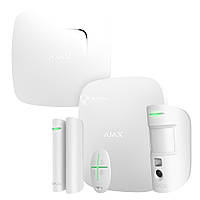 Комплект бездротової сигналізації Ajax StarterKit Cam Plus white + FirePtotect Plus white