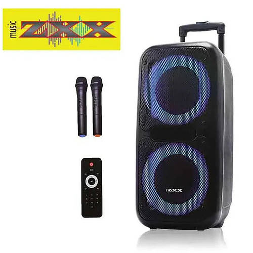 Большая аккумуляторная колонка на колесах ZXX Bluetooth колонка с радио ...