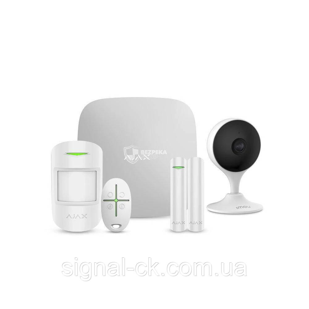 Комплект бездротової сигналізації Ajax StarterKit white (HUB KIT) + IP-відеокамера 2 Мп IMOU Cue 2 (IPC-C22EP-A) з Wi-Fi