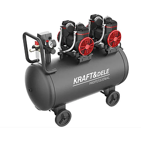 Безмасляний двопоршневий компресор для майстерні 100 л. Kraft&Dele KD1392 безмасляний компресор