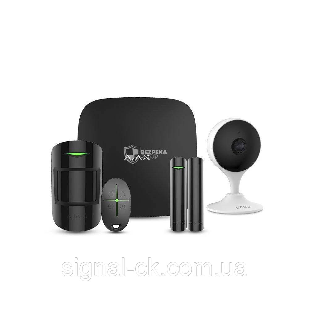 Комплект бездротової сигналізації Ajax StarterKit black (HUB KIT) + IP-відеокамера 2 Мп IMOU Cue 2 (IPC-C22EP-A) з Wi-Fi