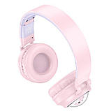 Навушники бездротові Bluetooth HOCO Cute fun W50, блакитні, фото 5