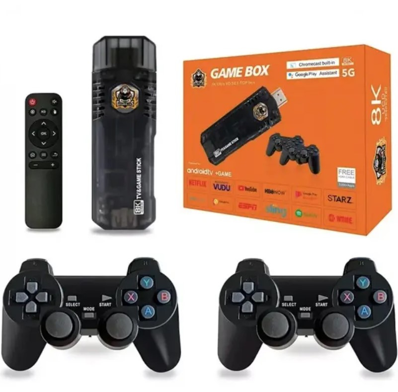 Приставка ігрова з джойстиками бездротовими TV STICK 5G 9402, чорна