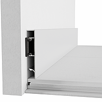 Прямокутний накладний плінтус 60 мм SVP-585 (2600 мм), без покриття