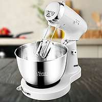 Стаціонарний міксер DSP з чашею та планетарним обертанням 350 Вт KM-3034 Білий