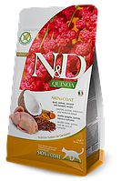 Сухий корм для котів Farmina N&D Grain Free Quinoa Skin & Coat 5кг з перепілкою, кокосом і куркумою