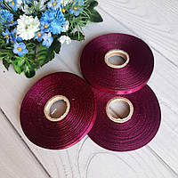 Стрічка атласна 0,6 см колір винний