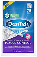 Флос-зубочистки DenTek перехресне очищення та контроль зубного нальоту 75 шт