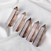 Обеліск Раухтопаз, стовпчик з натурального мінералу, вага 40-70 г, висота 7-8 см, кристал димчастий кварц