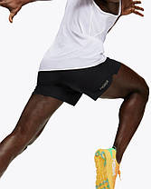 Шорти для бігу чоловічі HOKA GLIDE 5'' SHORT W/BRIEF 1151077 BLK, фото 3