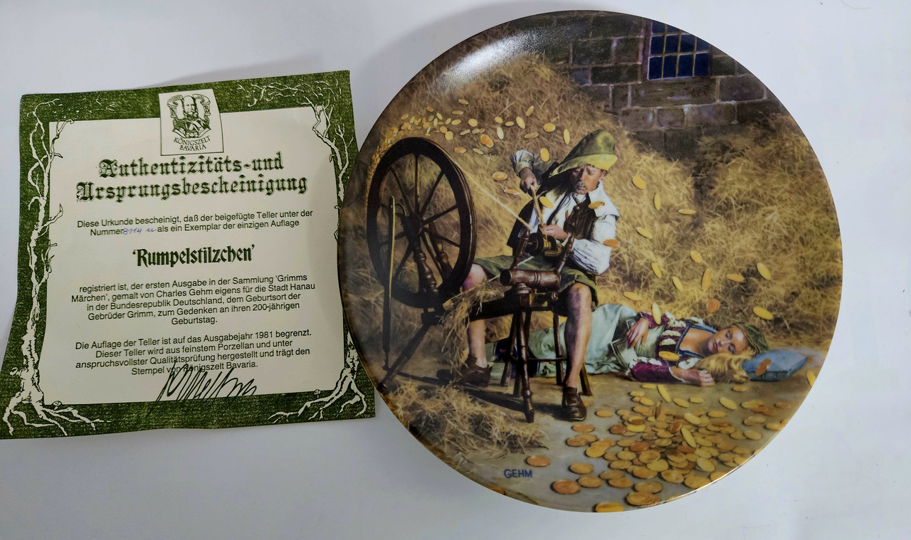 Колекційна, Порцелянова тарілка з казки братів Грімм, фото 1