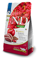 Сухий корм для котів Farmina N&D Grain Free Quinoa Hairball 5кг для виведення шерсті з качкою, кіноа, яблукоv і журавлиною