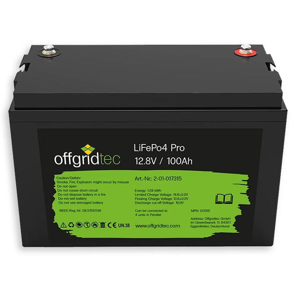 Акумулятор Offgridtec LiFePO4 12,8V 100Ah (100А) BMS 1280Wh (Німеччина) для ІБП та аварійного електропостачання, фото 1