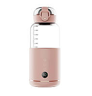 Портативний підігрівач пляшечок JR01 для малюків 300 мл з регулюванням температури та дисплеєм USB 5200 мАг Pink