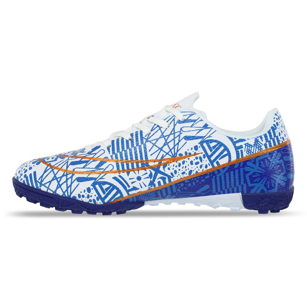 Кросівки футбольні дитячі бампи GUANJUNBAO 2301-1-1 р. 38 сороконіжки футбольні блакитні дитячі футзалки, фото 1