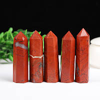 Обеліск Червона яшма, стовпчик з натурального мінералу, вага 40-70 г, висота 7-8 см, кристал з яшми