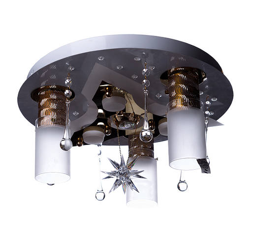ЛЮСТРА ПОТОЛОЧНА НА 4 ПЛАФОНА 0848/3+1 S, фото 1