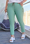 Літні стильні жіночі зручні штани великих розмірів (р.52-60). Арт-1819/9, фото 6