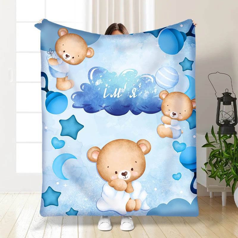 Плед 3D іменний Маленьке ведмежа 15727 135х160 см yL., фото 1