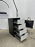 Манікюрний стіл для майстра манікюру PREMIUM-01А однотумбовий радіусний манікюрний стіл для салону краси, фото 5