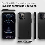 Чохол Spigen для iPhone 12 / iPhone 12 Pro - Thin Fit, Black (ACS01696), фото 2