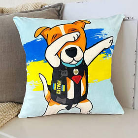 Подушка 3D "Пес Патрон" 2682_D 12655 35х35 см блакитний yL.
