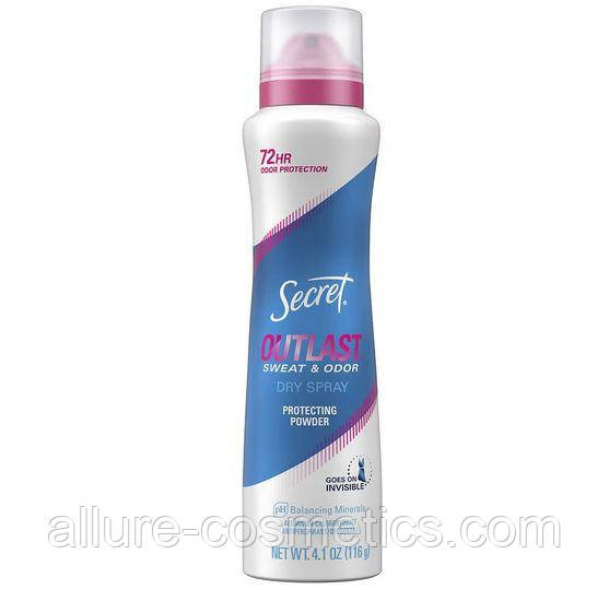 Дезодорант спрей Пудровий Secret Antiperspirant Deodorant Dry Spray Outlast Protecting Powder, фото 1