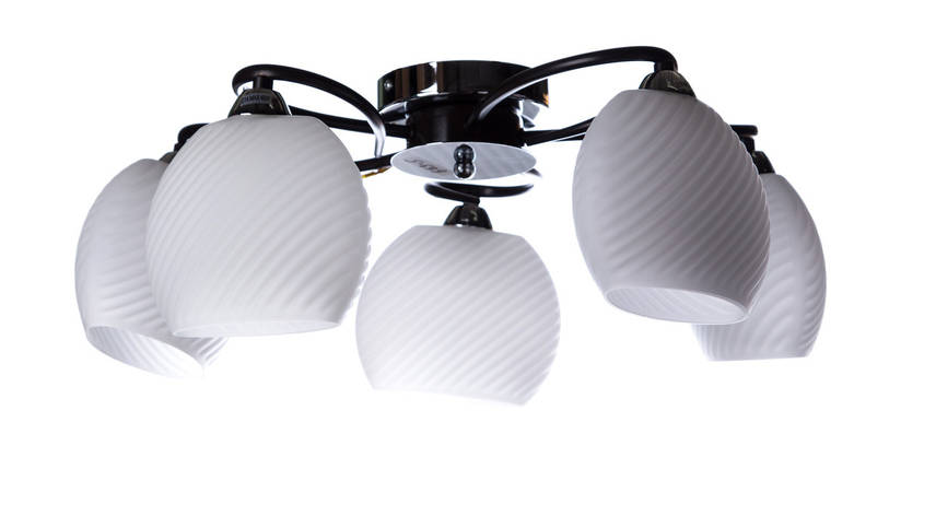 ЛЮСТРА СТЕЛЬОВА НА 5 ПЛАФОНІВ (для спальні) WXS 669/5, фото 1