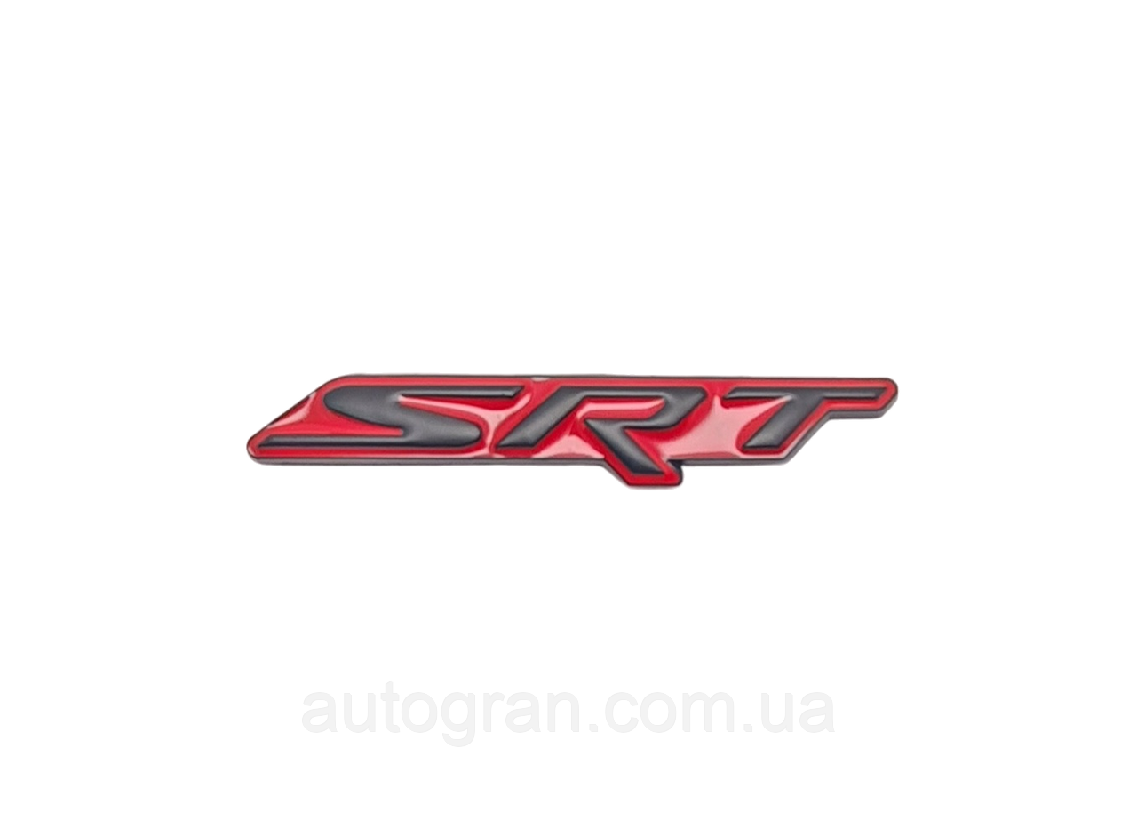 Емблема кузова Dodge Jeep Chrysler SRT червона 10см*1,7см