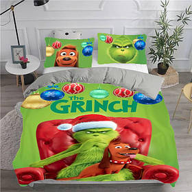 Постільна білизна з плюш-велюру Новорічний Грінч 3040 13505 215х150 см yL.