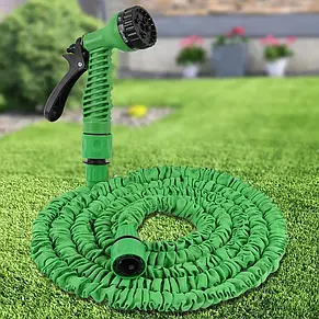 Шланг садовий X-hose з розпилювачем для води 30 м, Зелений, фото 1