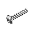 М6х25 10.9 гвинт з буртиком цинк білий повна різьба крок 1 [5I20L00005I260252L] напівкругла HX4 Metalvis