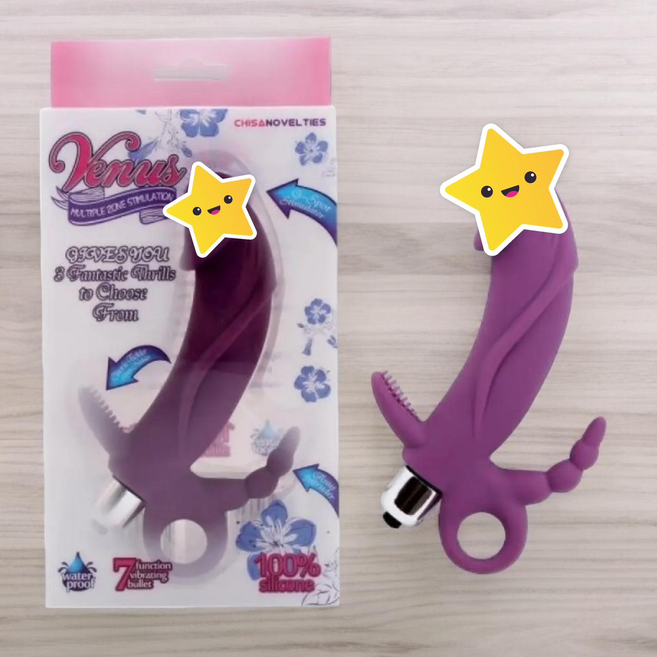 Масажер простати з вібрацією "Venus Multiple stimulator purple" Chisa